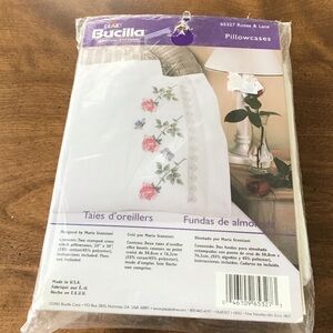 Plaid Bucilla stamped pillowcases 2002